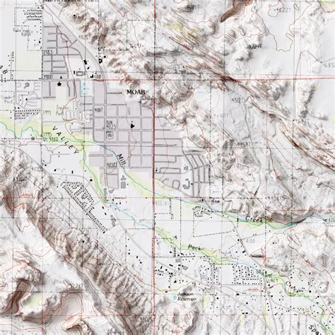 Moab Utah Map 1985 | 3D Map Of Moab-Utah |Geoartmaps