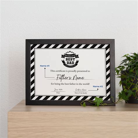 Personalized World's Best Dad Certificate | Best Gifts for Dad – The ...