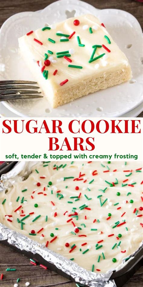Christmas Sugar Cookie Bars | Recipe | Christmas baking recipes ...