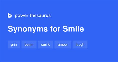 Smile 同义词 - Smile的425个单词和短语