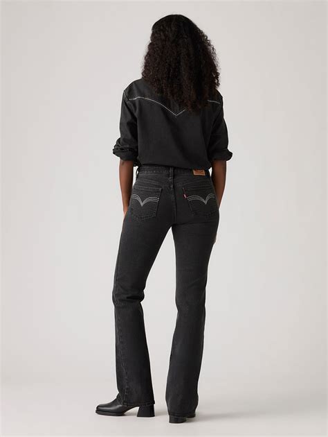 Women's Black Superlow Bootcut Fit Low Rise Jeans – Levis India Store