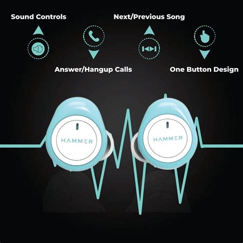 Shop Hammer Snug-fit Airflow True wireless earbuds (Blue)
