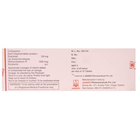 Epineuron SR Tablet 10's Price, Uses, Side Effects, Composition ...