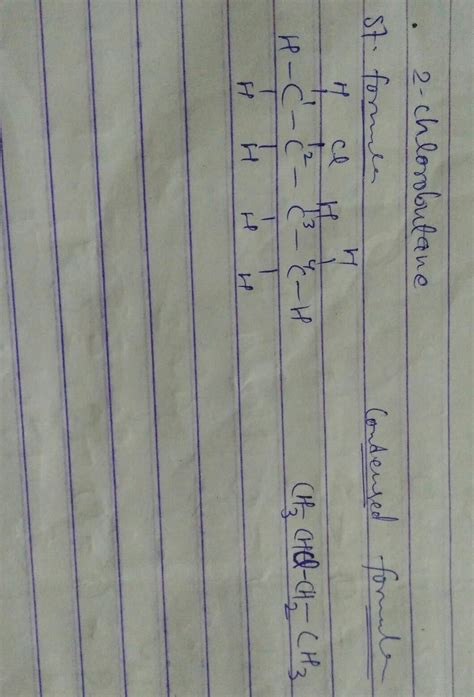 what is the structural formula and the condensed structural formula of ...