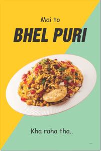 Bhel puri poster Food poster, Dishes Poster, Traditional Restaurant ...