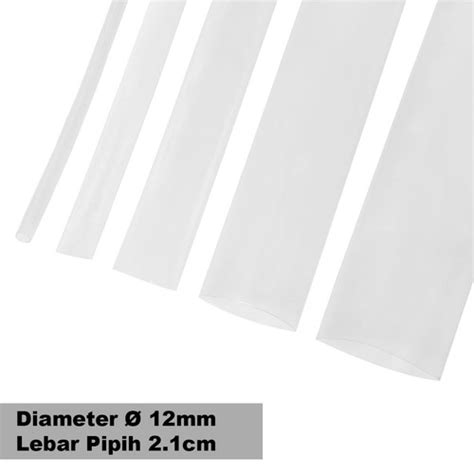 Jual Heatshrink Bening Ecer/Grosir 12 mm @ 1 meter ( Selongsong Bakar ...