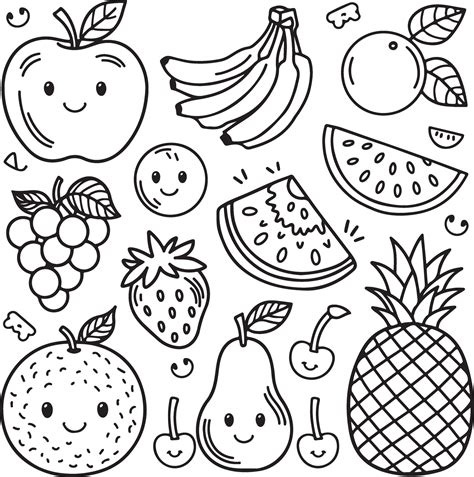Fruits coloring page for kids colouring book page illustration 47883705 ...