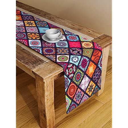 Buy Alina Decor Polyester Canvas Digital Printed Table Runner for ...