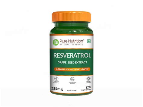Buy Pure Nutrition Resveratrol Grape Seed Extract 255mg Veg Capsule ...