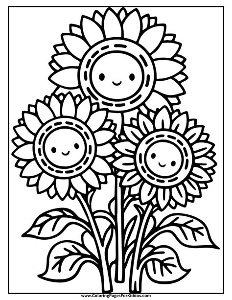 Sunflower Coloring Pages: 10 Free Printable PDFs