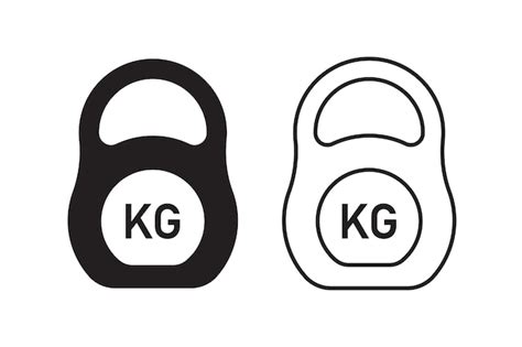 Kettlebell gym weight icon training equipment vector icon for exercise ...
