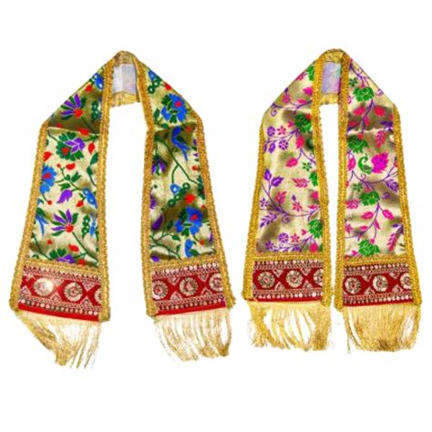 VEDIC VAANI Ganpati Traditional Uparna Dupatta/Khesh/Shela/Uparna/Patka ...
