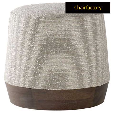Delfine Circular Grey Pouffe Stool | Chair Factory
