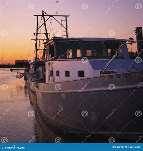 Boat at the Harbor during Sunset in Alviso, San Jose, California ...