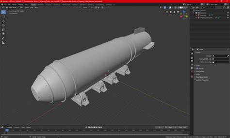 MK-17 Thermonuclear Bomb in Shipping Trolley 3D model | 3D Molier ...