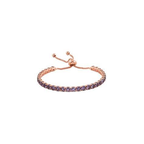 Joker & Witch Nora Gold Tennis Purple Bracelet for Women