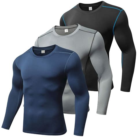 Buy Xtextile Men's Compression Baselayer Cool Dry Long Sleeves Sport ...
