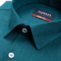 Peacock Color Linen Formal Shirts For Men – Punekar Cotton