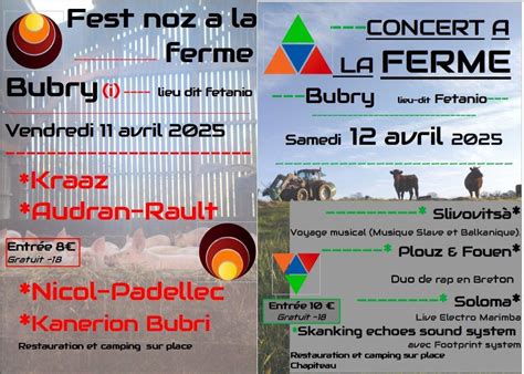 FESTIVAL a la ferme Au CaracTERRE De Cochon BUBRY Fest Noz/Concerts ...