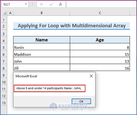 Image result for Excel VBA Loop Array Filter