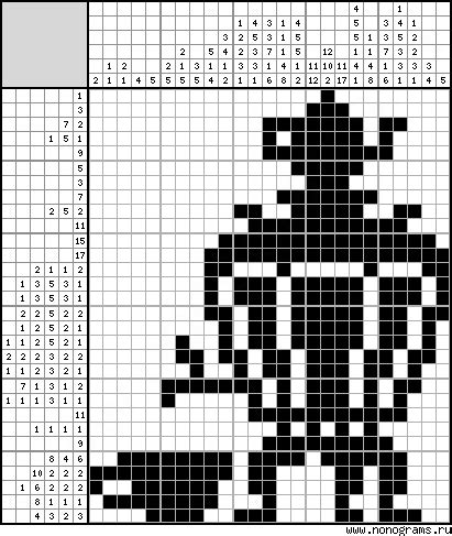 Black & white Japanese crossword «Samovar»