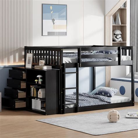 Amazon.com: Harper & Bright Designs Full Over Full Bunk Bed with ...