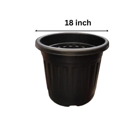 10 inch Black Pot in Outdoor Pots | Bumitraa - ecommerce