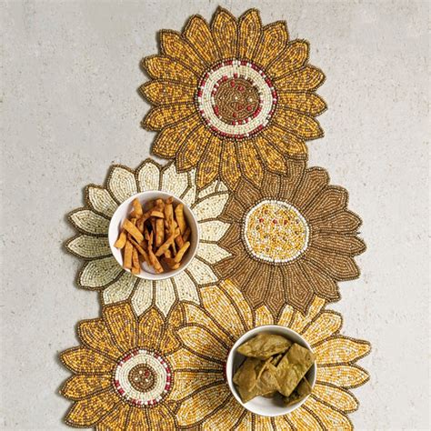 BEADS Sunflower Runner - Yellow, White and Gold Online - Premium Table ...