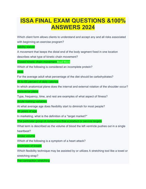 SOLUTION: Issa final exam questions - Studypool