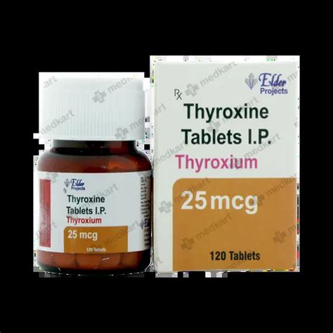 THYROXIUM 25MCG TABLET 100'S : View Price, Combination and Alternatives ...