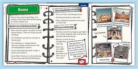 KS1 Rome Fact File - Twinkl