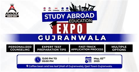 STUDY ABROAD EXPO | GUJRANWALA, Coffee Bean & Tea Leaf, Mall Of ...