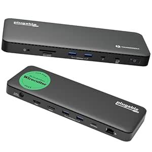 Plugable Thunderbolt 4 Dock with 100W Charging, Thunderbolt Certified ...