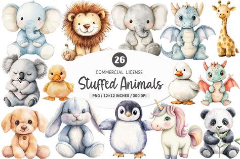 Stuffed Animals Clipart PNG Graphic by SinaCreation · Creative Fabrica