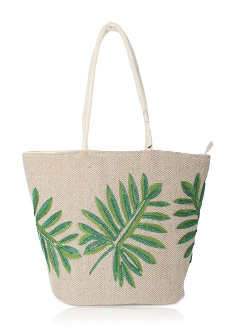 Get Leaf Embroidered Jute Tote at ₹ 1200 | LBB Shop