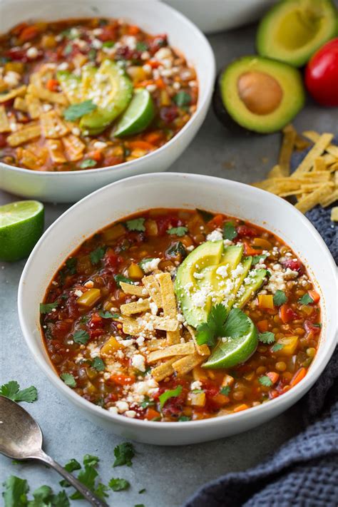 Mexican Lentil Soup - Cooking Classy