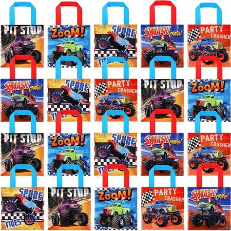 12Pcs Mixed, Portable Truck Party Bags Non-Woven Bags Gift Tote Bags ...