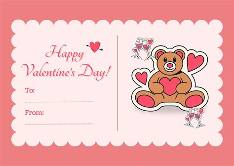 Valentines Card Printable Template Printable Valentine's Cards