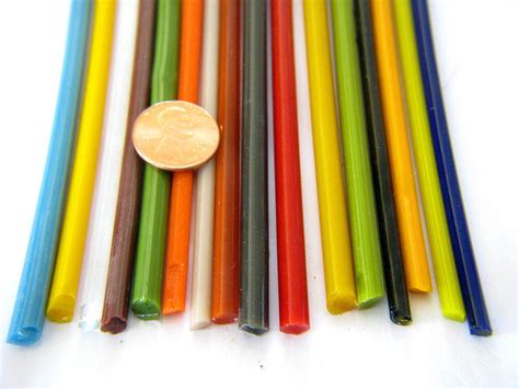 Devardi Glass Boro Thin Stringers Solid Rods, COE 33, Mixed Colors, 1/2 ...
