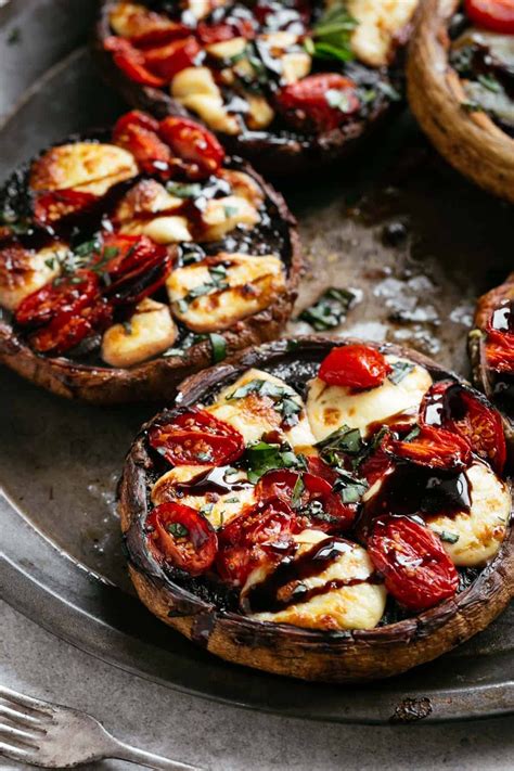 Caprese Stuffed Garlic Butter Portobellos | Healthy recipes, Mushroom ...