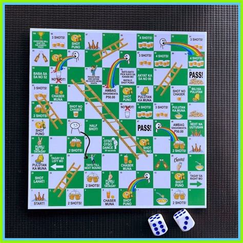♟ Board Game with Barkada and Family SHOT & LADDER BOARD GAME BEST FOR ...