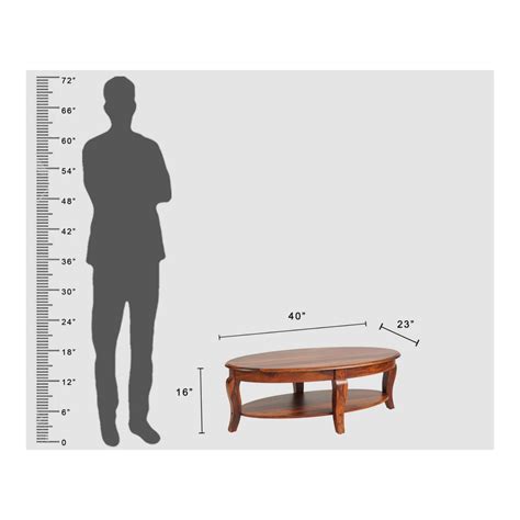 Shop Falk Oval Coffee Table Honey Finish By Nismaaya Decor