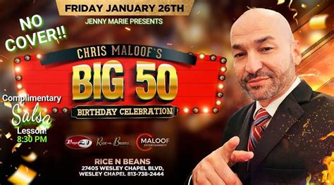 NOCHE SOCIAL - BIG 5-0 BDAY CELEBRATION FOR CHRIS MALOOF @ RICE N BEANS ...