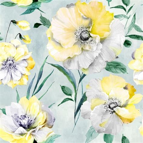 Spring flower solid flower repeat pattern design vector illustration ...