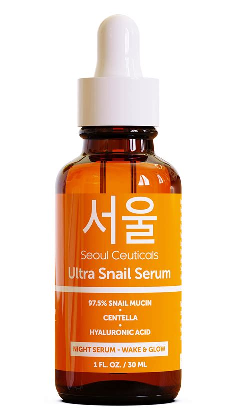 Korean Snail Mucin Serum with Hyaluronic Acid - Anti Wrinkle Night Serum 1oz | Buy Now with ...