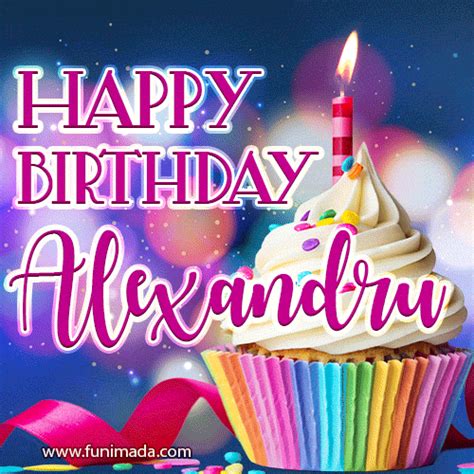 Happy Birthday Alexandru GIFs for Him - Download on Funimada.com