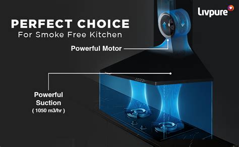 Livpure Alder Neo 60 cm 1050 m3/hr Pyramid Kitchen Chimney with Elegant ...