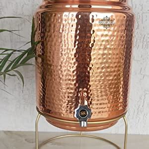 Buy Indian Art Villa Pure Copper Hammered Design Joint Free Water Pot ...