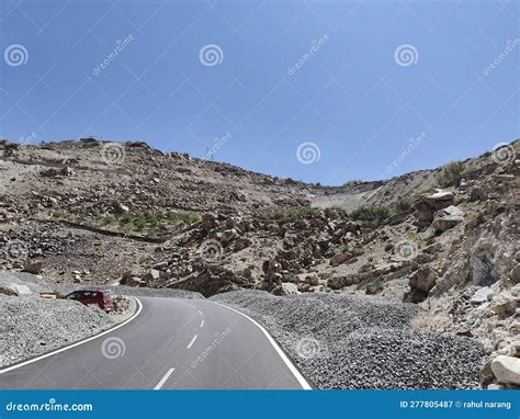 Perfect View of Road Bend in the Spiti Valley Stock Image - Image of ...