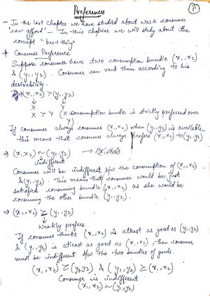 Utility class notes - Microeconomics - Studocu